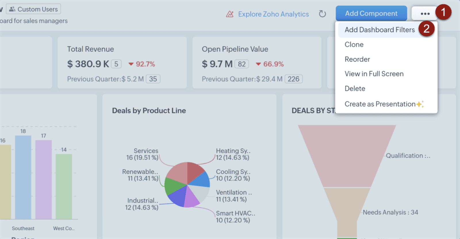 Zoho CRM For EveryoneDashboard Filters