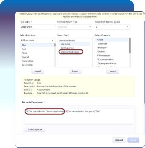 Zoho CRM For Everyone Formula Fields Enhancements